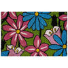Kokosnuss-Fußmatte Blumen farbig 3, 40 x 60 cm