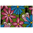 Kokosnuss-Fußmatte Blumen farbig 3, 40 x 60 cm