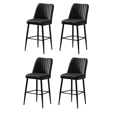 Set de scaune de bar Vento Anthracite and Black, 4buc.