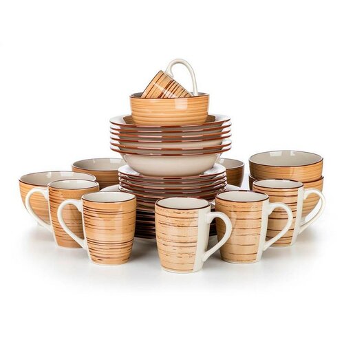 Banquet 30-teiliges Esstischset Spiral Brown