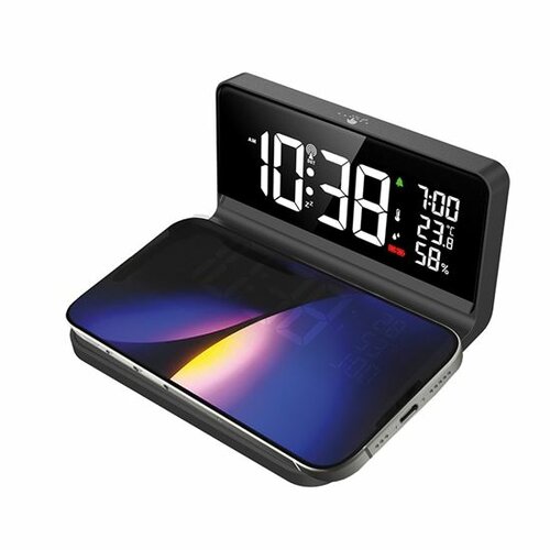 Solight CA06 Hodiny s Qi bezdrôtovým nabíjením