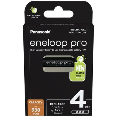 Panasonic Komplet polnilnih baterij BK-4HCDE/4BE930 mAh Ni-MN Eneloop PRO AAA