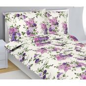 Bellatex Baumwollbettwäsche Rose Lila, 140 x 200 cm, 70 x 90 cm
