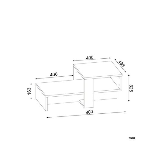 Stolik konferencyjny Chain White and Walnut