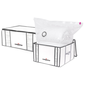 Compactor Sada vakuových úložných boxů Life 1x M 125 l, 1x XL 190 l, 2 ks