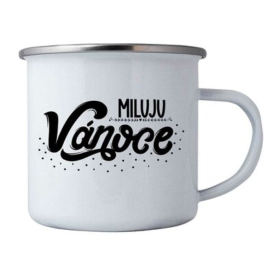 Bohemia Gifts Božični pločevinasti vrč - MilujemBožič, 350 ml