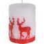 Vianočná sviečka Červený sob, 9 cm