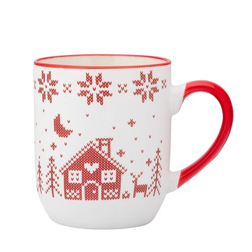 Altom Porcelanasti skodelica Grenlandia 450 ml,rdeča