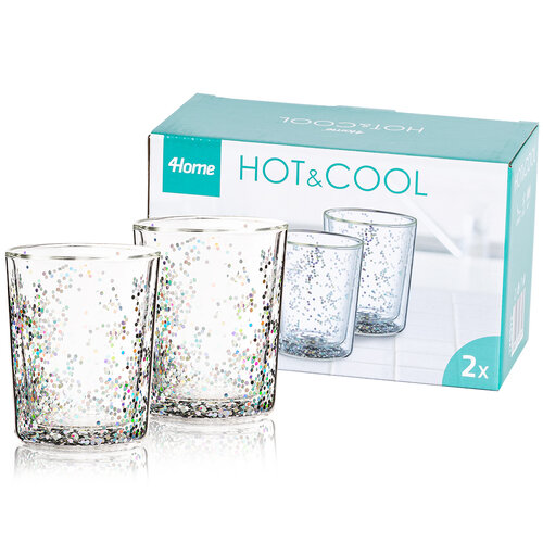 4Home Termo sklenice Hot&Cool Sparkle 250 ml, 2 ks