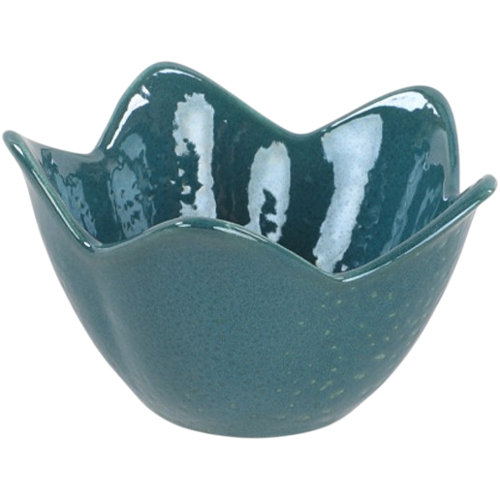 Sada 6 keramických misek Lotus 11,8 cm, tyrkysová