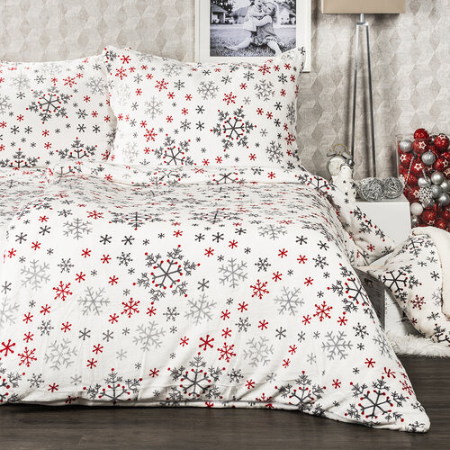 4Home Posteljnina iz mikroflanela Snowflakes, 140 x 220 cm, 70 x 90 cm