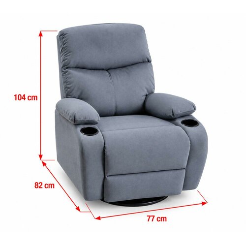 Relaxační polohovatelné křeslo LOUNGE, šedá