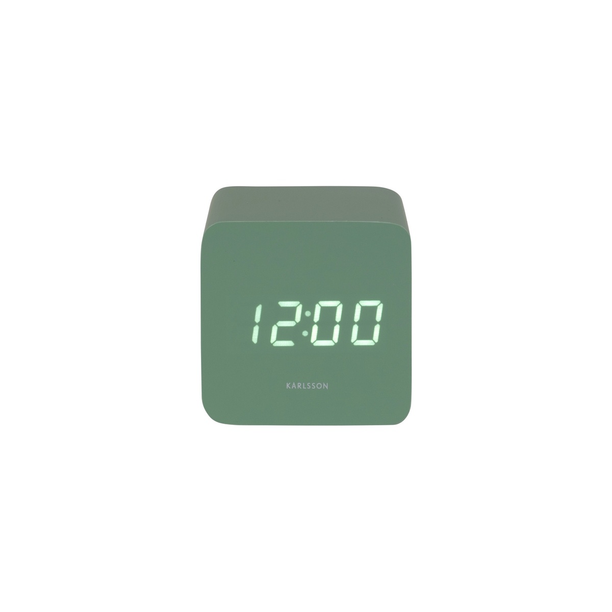 Karlsson 5982GR designové LED hodiny s budíkem zelená, 7 cm