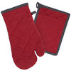 Potholder and trivet Heda wine red / grey, set of2