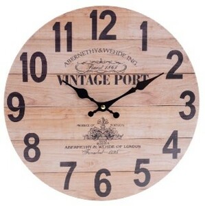 Fotografie Nástěnné hodiny Vintage port, pr. 34 cm, dřevo