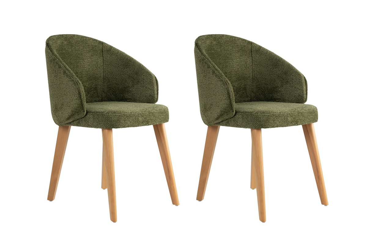Súprava jedálenských stoličiek Bentley Green and Light Oak, 2 ks