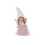 Textilný LED anjelik na batérie, 19 cm, mix farieb
