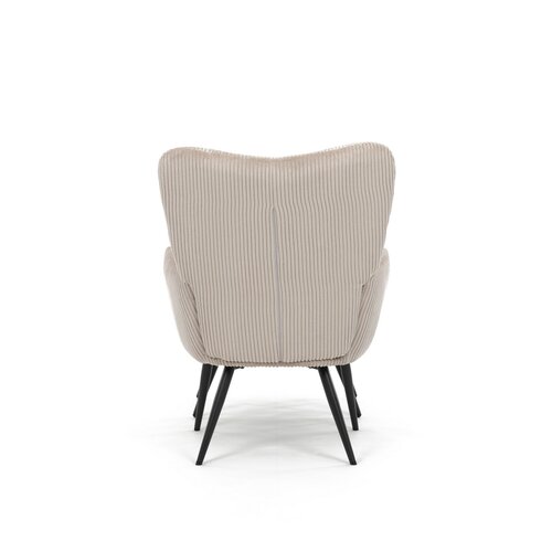 Scaun pentru relaxare cu suport pentru picioare L7285 CRM6, crem