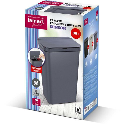 Lamart LT8108 Bezdotykový koš Sensor 50 l, šedá