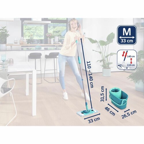 Leifheit Set Clean Twist M Ergo + ZADARMO čistič na silne znečistené podlahy 1 l 52127