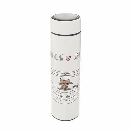 Orion Thermosflasche aus Edelstahl Unendliche Liebe Katze, 0,4 l