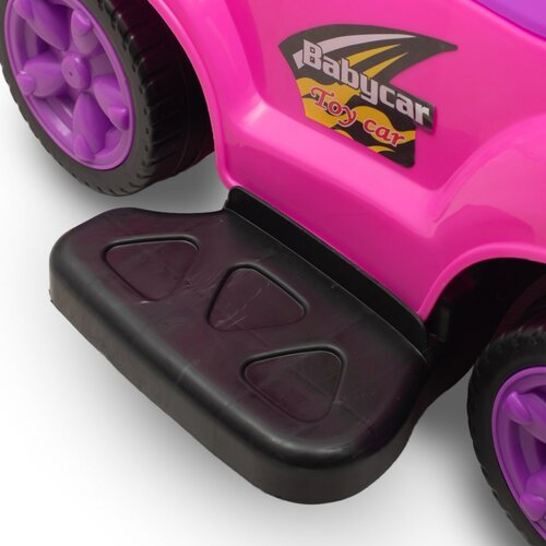 Baby Mix Detské odrážadlo s vodiacou tyčou 3v1 Mega Car, ružová