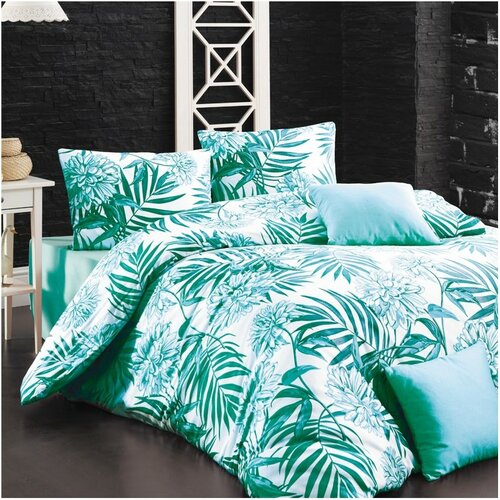 Poza Lenjerie de pat din bumbac Amazing, verde marin, 140 x 200 cm, 70 x 90 cm