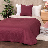 4Home Покривало для ліжка Doubleface бордовий/бежевий, 220 x 240 см, 2 шт. 40 x 40 см