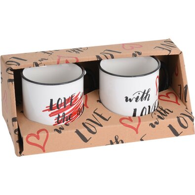 2-delni set skodelic Valentine, 200 ml