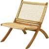 Fotel rozkładany Relax, drewno akacjowe, 78 x 63 xwys. 73 cm