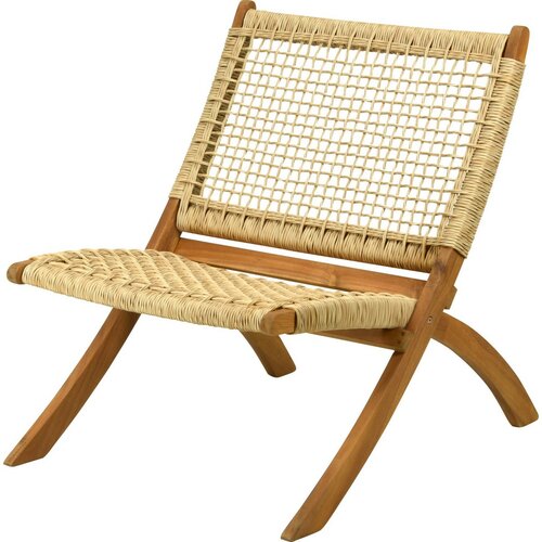 Klappsessel mit Relaxgewebe , Akazienholz, 78 x 63 x H.73 cm