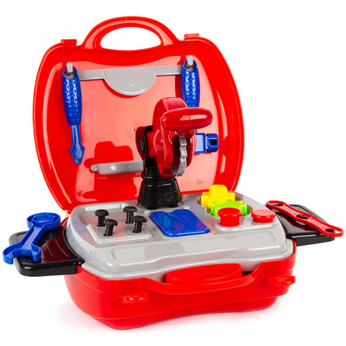 Warsztat w kuferku, czerwony