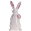 Wielkanocny zajączek z porcelany z jajkiem różowy, 19 cm