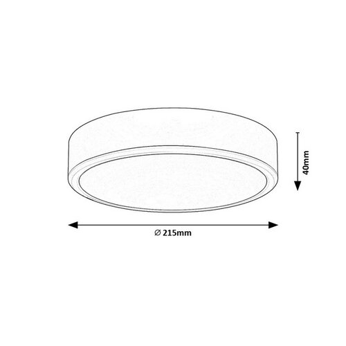 Rabalux 71246 lampa sufitowa LED Lauri, okrągła, czarny