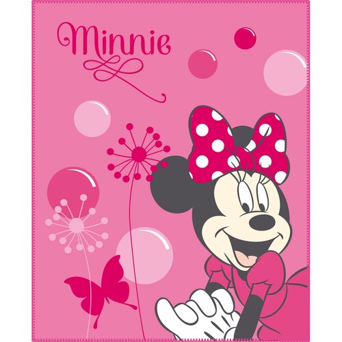 Koc dziecięcy Minnie New Shoes Pink, 110 x 140 cm