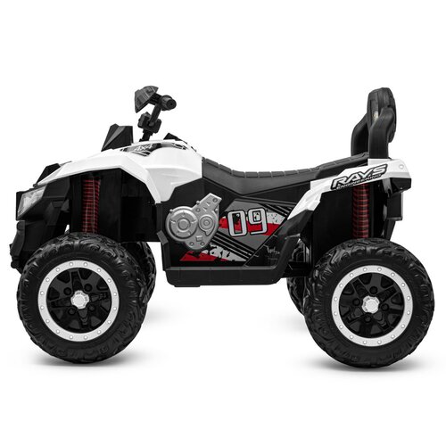 Baby Mix Dětská elektrická čtyřkolka Rave 4 x 4, bílá