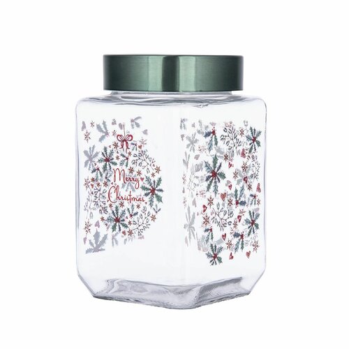 Altom Pojemnik szklany z pokrywką Xmas, 700 ml