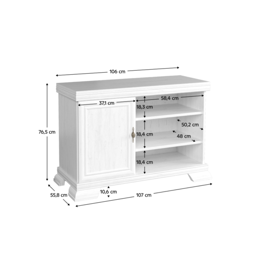 Televizní stolek KORA, sosna andersen
