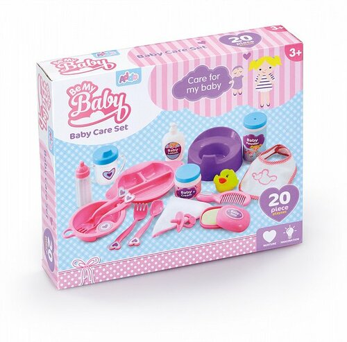 Набір для догляду за лялькою Addo Large Be MyBaby, 20 деталей, 30 x 25 x 6 см
