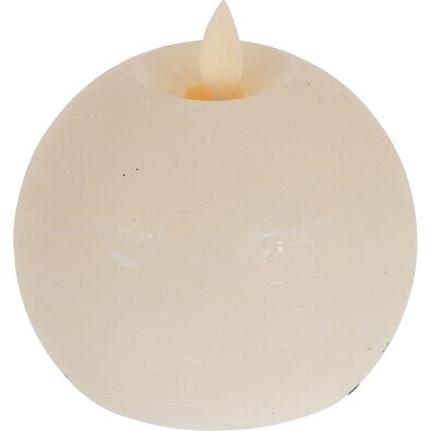 LED Sviečka Flamme biela, pr. 9,5 cm