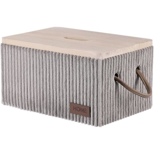 Autronic Set of 5 fabric storage boxes, grey