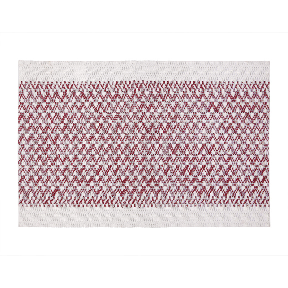 Suport farfurie Elly, alb – roșu, 30 x 45 cm Alb