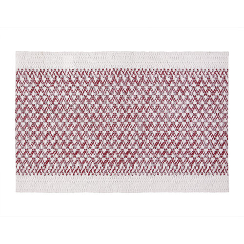 Suport farfurie Elly, alb - roșu, 30 x 45 cm