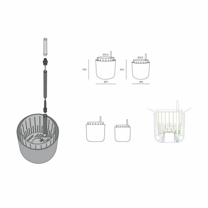 Plastia Samozavlažovací květináč Tolita Air růžová, pr. 16 cm - thumb (3)