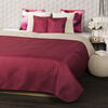 4Home Tagesdecke Doubleface in Weinrot/Beige, 220 x 240 cm, 2x 40 x 40 cm