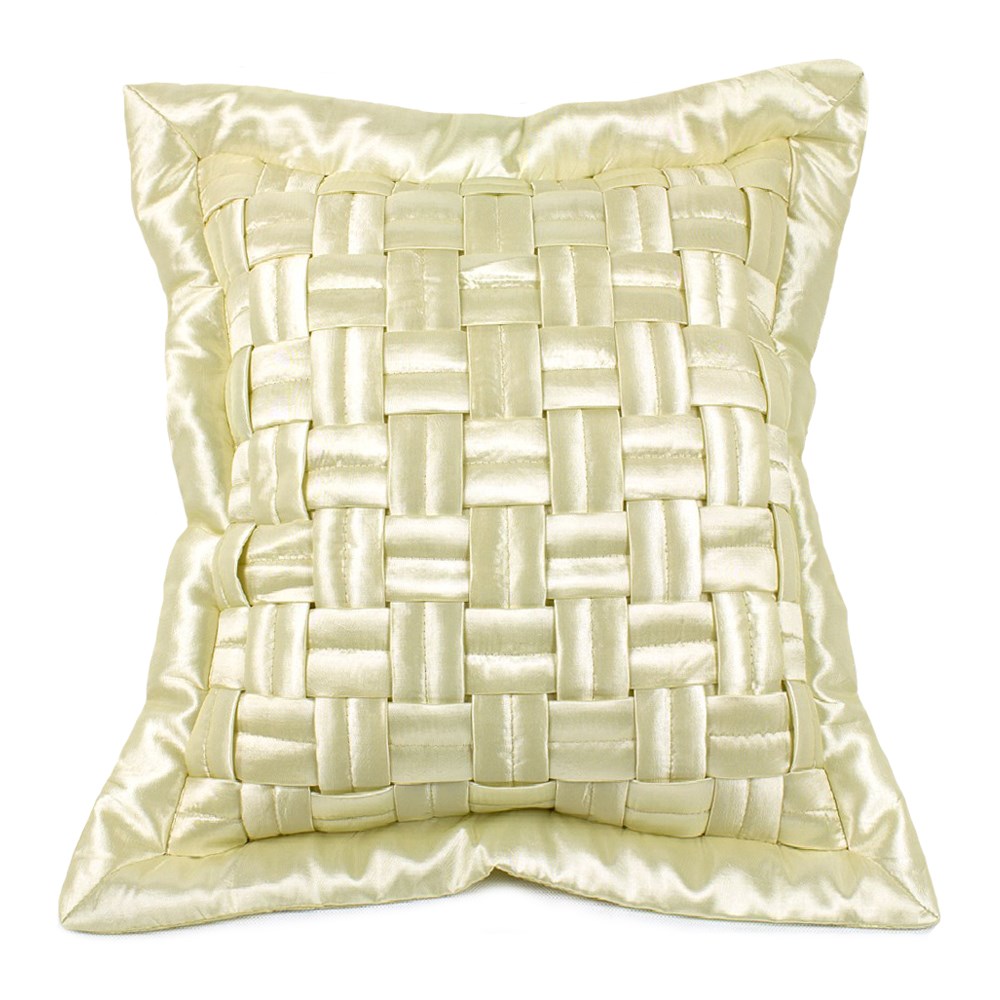 BO-MA Obliečka na vankúšik mriežka béžová, 45 x 45 cm