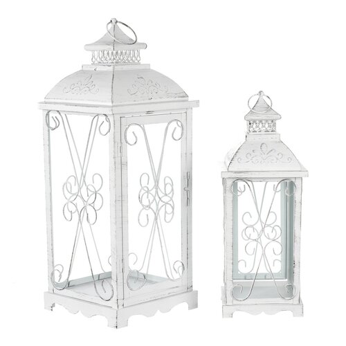 Brillo fém lámpás készlet 2 db, fehér