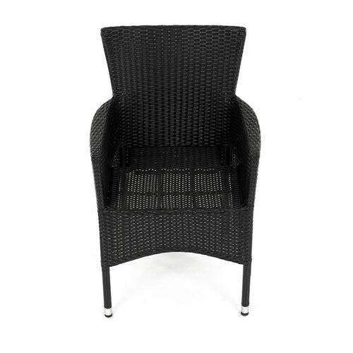 Autronic Kerti szék, fém, polirattan, fekete ,AZC-S2117 BK