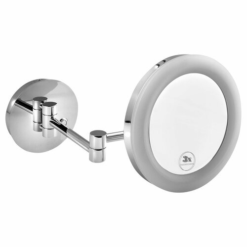 SAPHO MW845 Kozmetické zrkadlo s LED osvetlením, okrúhle, strieborná