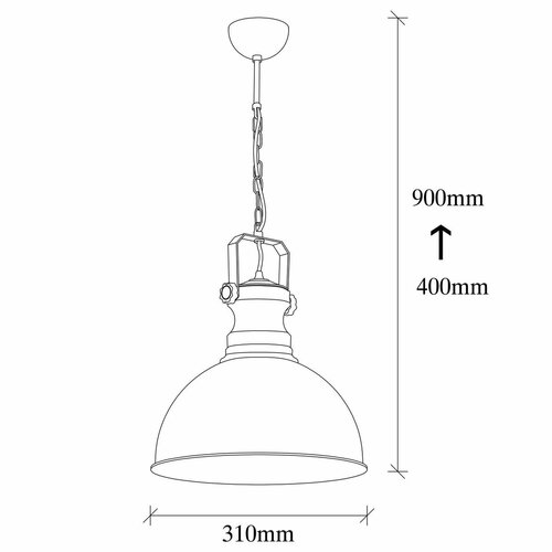 Lampa wisząca Saglam - 3710 - 1, czarny